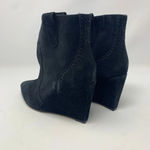 Rebecca Minkoff Bianca Wedge Booties Black Suede Photo 9