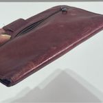 Vtg St. Dennis Burgundy Smooth Leather Bifold Checkbook Card Organizer Wallet Photo 3