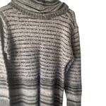 United States Sweaters Women's Size XL Cowl Neck Striped Gray Knit Cozy Sweater Photo 4