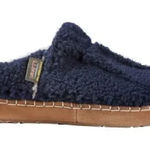 L.L. Bean Cozy Slide Fleece Slippers Size 7 Blue Photo 0