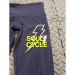 Y2K Lululemon Soulcycle Navy Cropped Leggings Size 2 Nylon Spandex Workout Gym‎ Blue Photo 1