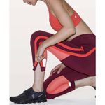 Lululemon  Zip The Line Crop *23 Deep Ruby / Poppy Coral - Size - 6 Photo 2