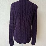VTG Y2K Lauren Ralph Lauren Cable Knit Sweater Purple Turtleneck Women’s Sz L Size M Photo 2