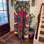 Flying Tomato  Orange and Purple Patterned Wide Leg Pull-On Palazzo Pants Photo 1