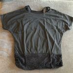 Women’s Black Top with Black Lacy Tank Underneath Batwing Sleeves Size M NEW Size M Photo 5