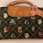 Two’s Company Green w Dogs Folding “Kennel Club” Travel Bag NWT Photo 0