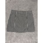 Levi's button front mini skirt black white gingham check size 28 Photo 1
