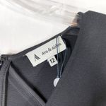 Ava Aiden Size 12 Dress Black Shift Short Sleeve Knee Length Back‎ Zip NWT 497 Photo 4