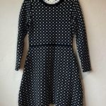 Maison Jules Women’s Sweater Dress L  Jacquard Fit & Flare Square Polka dot cute Photo 1