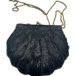 La Regale Vintage La‎ Regale Sparkly Black Beaded Sequin Evening Bag Clutch Handbag Photo 0