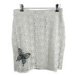 Desigual  White Lace Butterfly‎ Embroidered Skirt Boho 38 EU / 4 US New Photo 5