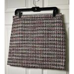 J.Crew  Pink Purple Brown Black Yellow PENCIL SKIRT Tweed Wool Blend SIZE 4 Photo 0