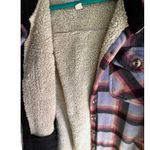 Sage Collective Womens Plaid Sherpa Lined Shirt Jacket Purple Burgundy
Fall Size M Photo 3