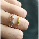Boutique Dainty 14k‎ Gold Plated 925 Silver “LOVE” Bar Ring, Size 6 Photo 3