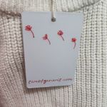 Sweet Generis Sweater Womens Size S/M Cream Ribbed Mock Neck Faux Fur Trim Cozy Brown Photo 5