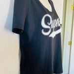Evereve NWOT Sol Angeles Super v neck tee black S Photo 3