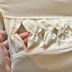 Nanette Lepore Cream Silk Bow Accent Short-Sleeve Blouse - size 12 Photo 3