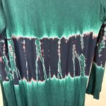The Pyramid Collection Tunic Top XL Teal Black Tie Photo 1