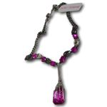 Betsey Johnson  Skeleton Hand Pink Witch Crystal Halloween Necklace - NWT Photo 1