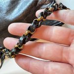 Elliott Lucca Black Woven Leather Crossbody Handbag Bag Purse Womens Photo 2