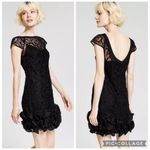 Guess  Lace Overlay Ruffle Hem Mini Dress Black 2 Photo 1