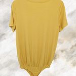 Elodie  Ribbed Knit Bodysuit Top Short Sleeve Shirt Photo 1