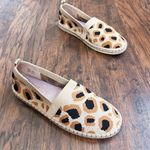 Deltan • Hensley Flyknit Espadrille leopard animal print flat slip on knit Size 7 Photo 0