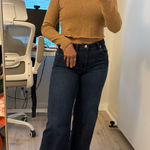 Light Brown Turtleneck Cropped Shirt Photo 0