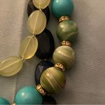 Simple Addiction Triple 3 Strand Beaded 20” Necklace Blue Green Turquoise Beads Photo 3