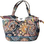 Vera Bradley Quilted "Kensington" Sherry Handbag Tote Brown Paisley Earth Tones Photo 9