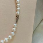 Purple Crystal Pearl Necklace Vintage “Eclipsa” 18” Lavender Orb Stone Quartz Photo 5