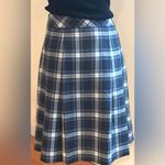 Brooks Brothers 346  Checkered Plaid White,Gray & Blue Midi Skirt Size 6 Photo 38