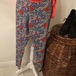 No Boundaries  szXXL Flower leggings yoga pant Blue yellow orange lavender white Photo 2