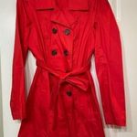 CAbi  Poppy Red Convertible Trench coat  and Vest Photo 0