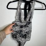 Victoria's Secret  Black Lace Halter Teddy Bodysuit XS Sexy Photo 0