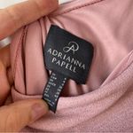 Adrianna Papell  Metallic Knit Draped Gown Rose Pink 4 Photo 6