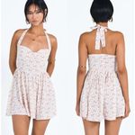 Princess Polly  Sweetheart Halter Neck Lyle Mini Dress Pink Floral Women's Size 8 Photo 1