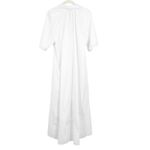 Madewell  Poplin Splitneck Midi Shirtdress White Size Large NWT Minimalist Luxe Photo 8