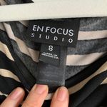 Black & Tan Striped Cowl Neck Sleeveless Dress EUC Size 8 Photo 3