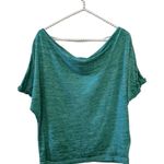We The Free  | Womens Teal Off the Shoulder Oversized Top Blouse Size Small Chic Photo 0