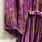 Oliphant Plum Peasant Yoke Mini Dress Purple Size M Photo 5