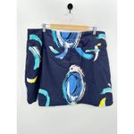 Lady Hagen Skirt Women XXL NWT Navy Blue Printed 17" Tummy Control Skort Mini Photo 1