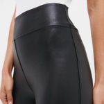 Tuckernuck  black faux, leather high waisted wide waistband pants leggings. S Photo 3