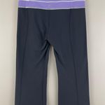 Lululemon Grey Lavender Purple Reversible Groove Crop Athletic Workout Leggings Photo 3