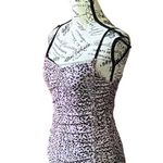 Topshop  womens purple black leopard strappy bodysuit snap closure 6 Photo 1