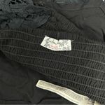 Free People  Intimately Batting My Eyes black crochet halter crop top size XS Photo 8