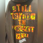 Broken Promises  Brown Hoodie with Green Skull Graphic Pullover size Large Photo 8