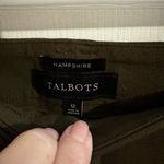 Talbots Hampshire Pleated Pants Trouser Olive Green Size 12 Photo 4