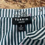 Torrid ‎ Harper 3/4 Sleeve Pullover Blouse Pink Yellow Sheer Floral Sz 3X Photo 2