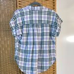 Caslon  Plaid Button Down Shirt - Blue and White Photo 2